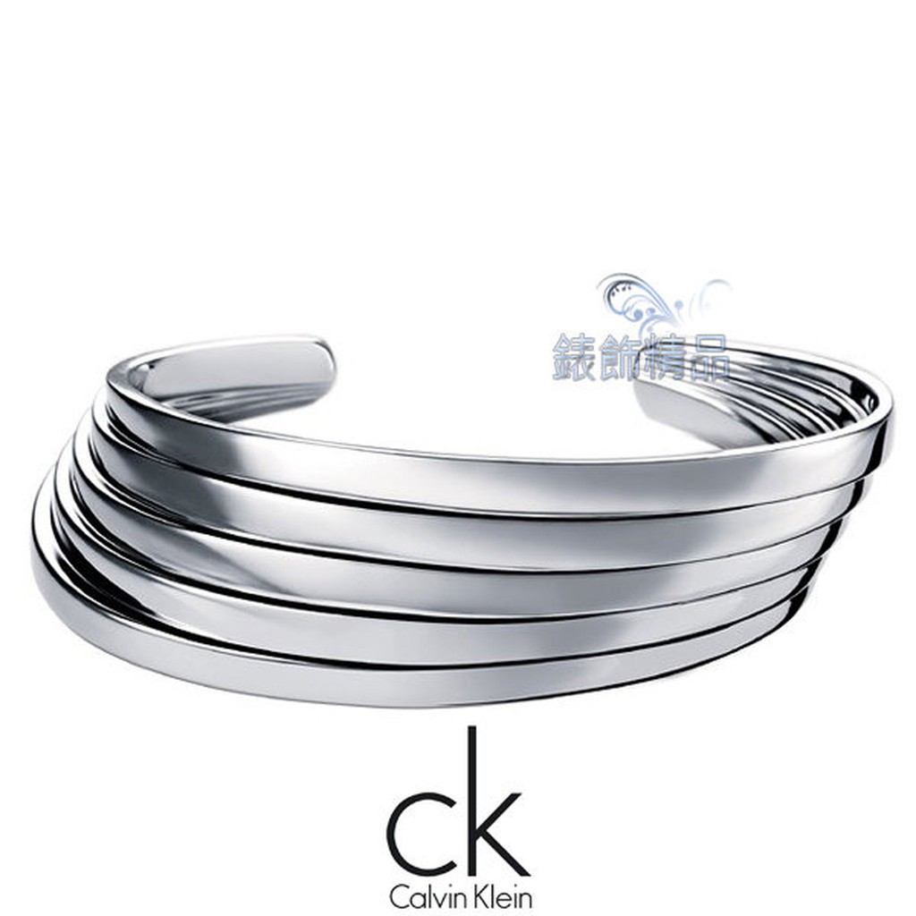 CK JEWELRY/CK飾品/KJ76AB0101手環 開口式手環-悄悄系列316L白鋼 全新原廠正品【錶飾精品】