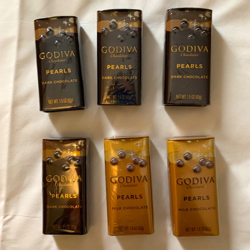 現貨‼️美國代購 Godiva 鐵盒 巧克力豆 🍫 黑巧克力/牛奶巧克力口味