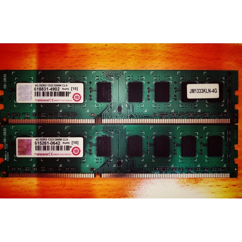 Transcend創見  JM1333KLN-4G 4GB DDR3-1333[16]桌上型(雙面)記憶體