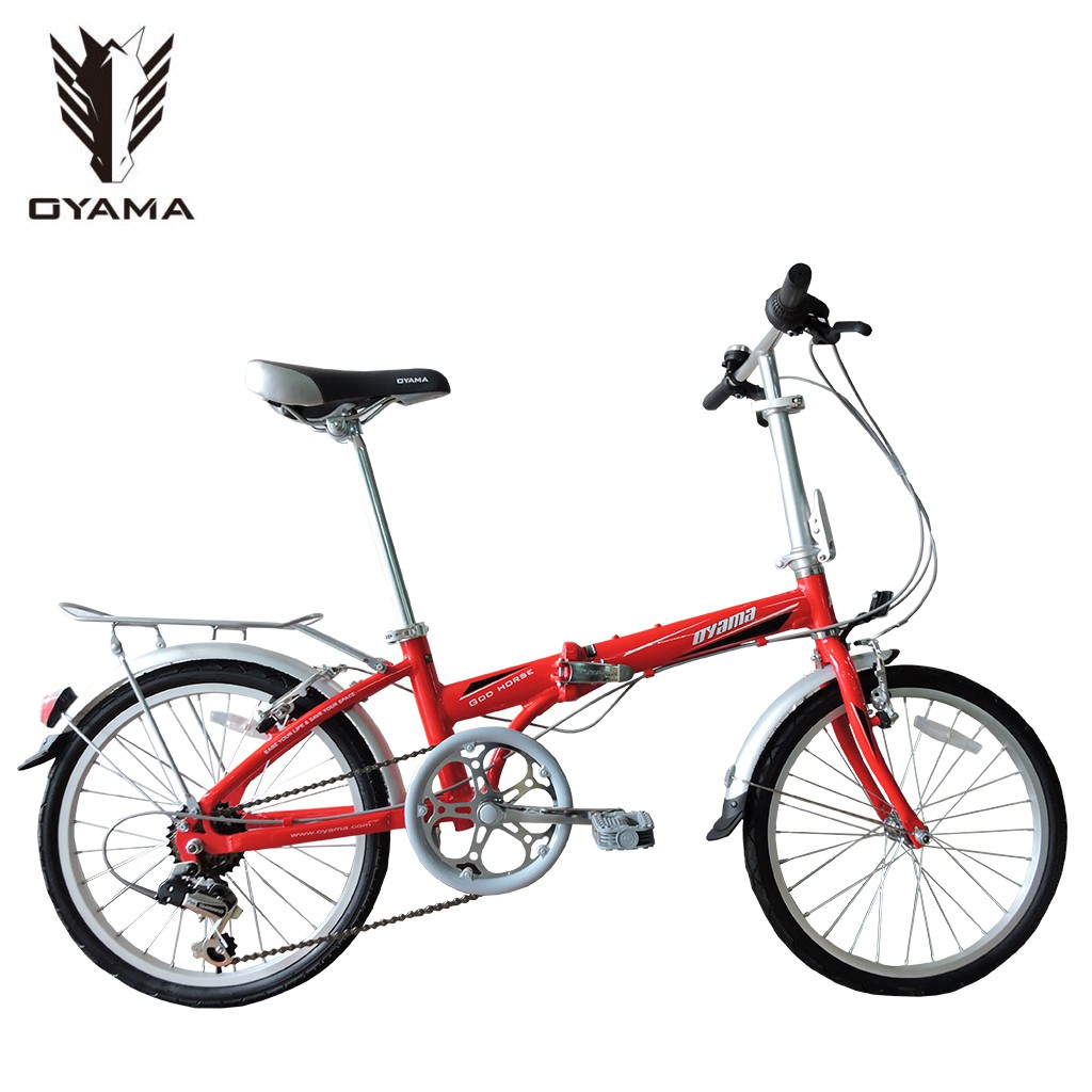 (免運+8大贈品)OYAMA歐亞馬(神馬M100R1)20吋 鋁合金折疊車(紅色)(附摺疊教學影片)台中-大明自行車