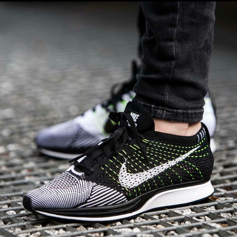 全新  Nike Flyknit Racer 雪花 螢光 陰陽 太極 鴛鴦 編織 黑白 慢跑 跑步