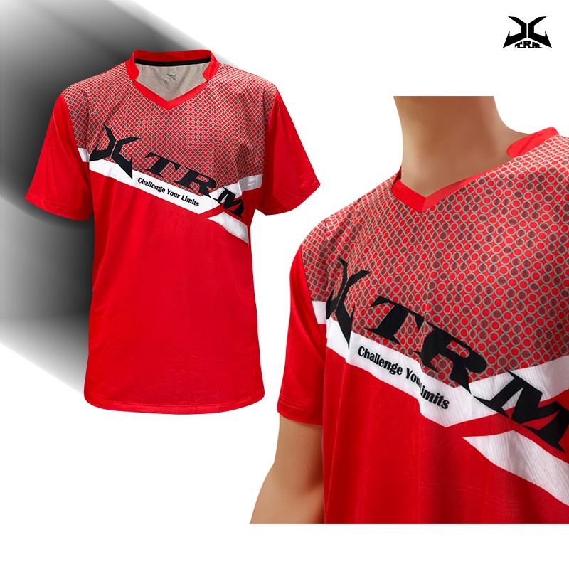 XTRM極限 紅色挑戰 吸溼排汗運動休閒短袖上衣 XAD-H043