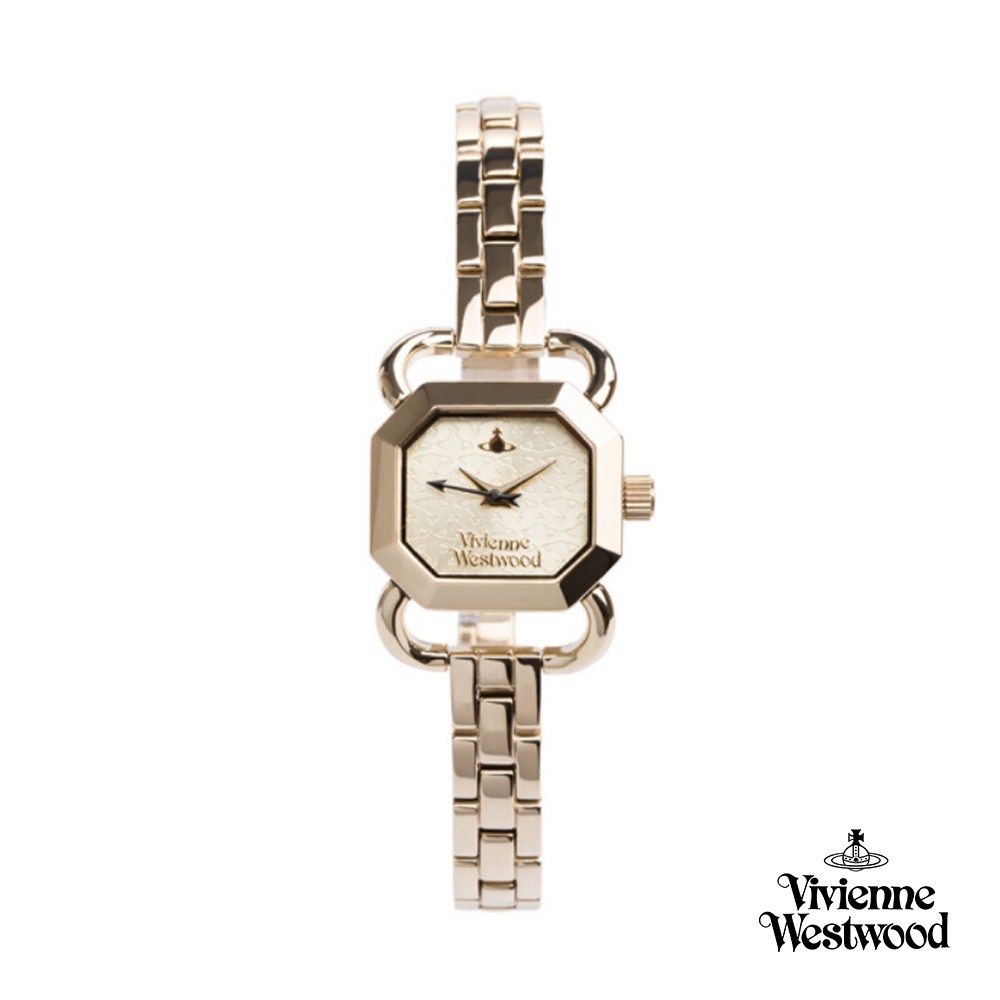 【Vivienne Westwood】U型接軌特色錶帶腕錶(金色)_W-VW-001-1(預購)