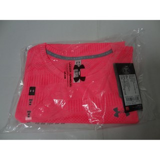 【贈UA束口袋】全新 UA Under Armour Training 女 MD 短袖上衣 桃紅 圓領運動衣