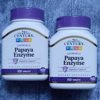 🍍21世紀木瓜酵素錠 Papaya Enzyme鳳梨酵素 21st Century木瓜酵素咀嚼片 蛋白質消化 消化健康