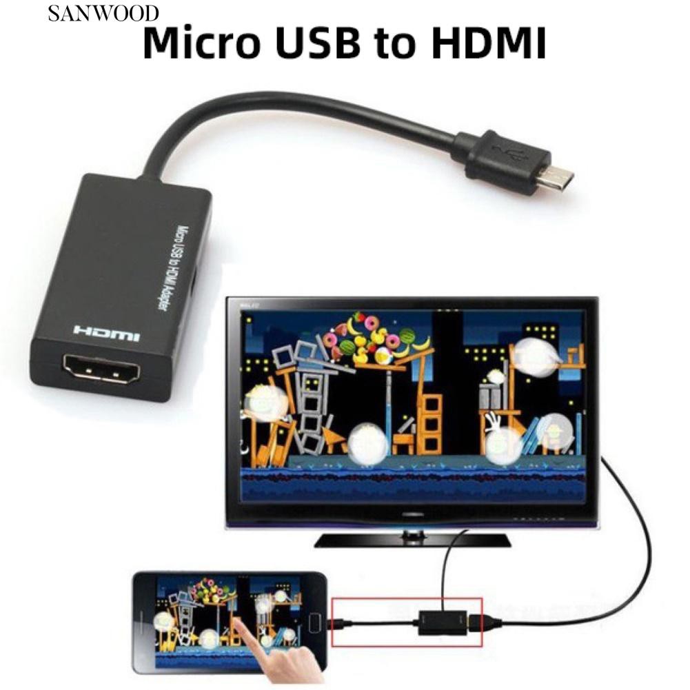 🎮sanwood🎮 micro usb to hdmi轉接線 mirco usb轉hdmi高清轉換線