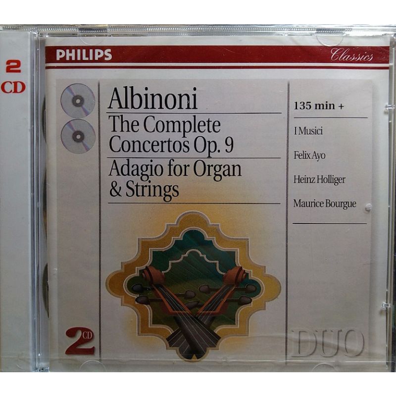 PHILIPS 阿爾比諾尼 管風琴&amp;弦樂協奏曲OP 9 全新2CD