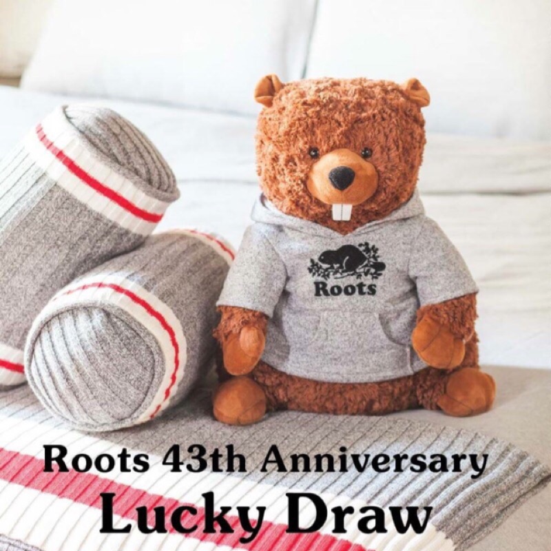 2016 Roots 43週年 限量限定紀念版 超大隻 海狸 絨毛玩偶 生日禮物 交換禮物