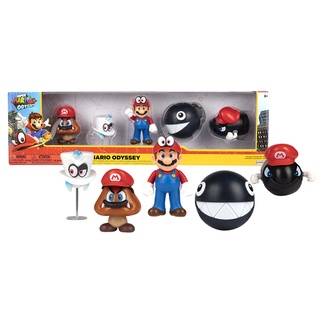 任天堂2.5吋 奧德賽公仔5入 Nintendo Mario 正版 振光玩具