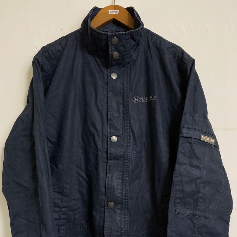 《舊贖古著》Nautica waxed jacket油布外套 深藍色 夾克 古著 vintage