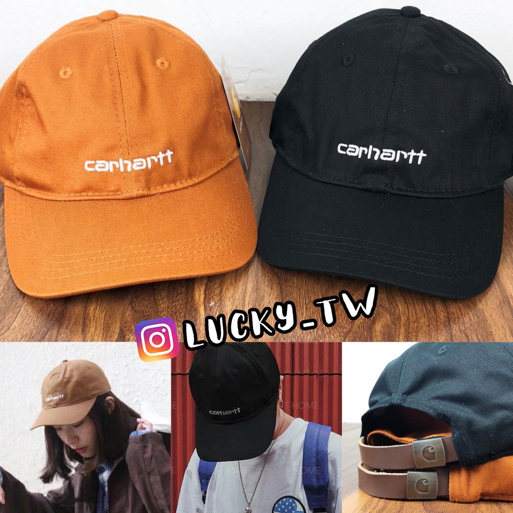 carhartt wip logo 6 panel cap