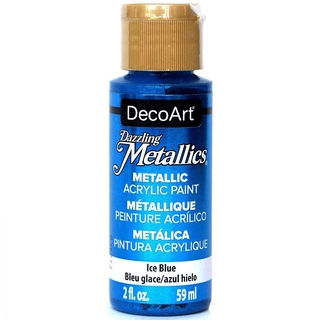 DecoArt 冰藍色 Ice Blue 59 ml Dazzling Metallics 閃耀金屬壓克力顏 DAO75