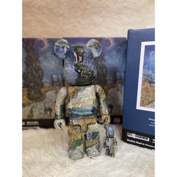 Be@rbrick《全新現貨》梵谷-普羅旺斯400%+100%