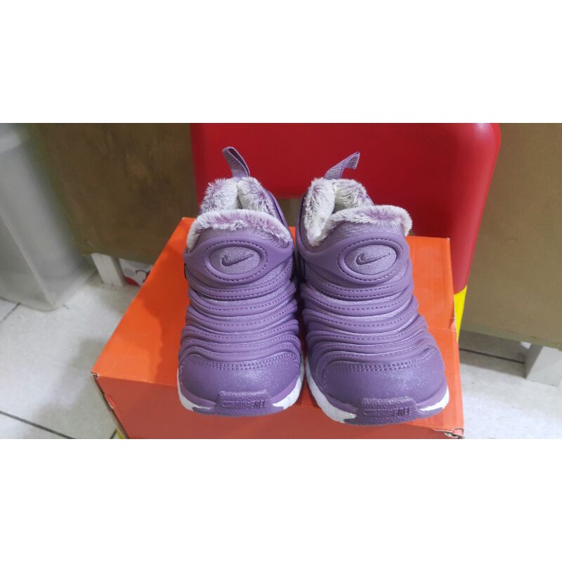 全新正版Nike紫芋色毛毛蟲鞋 17cm