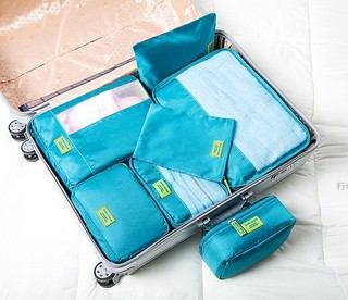 『小言小鋪』旅行七件套裝組 旅行收納袋 組合套裝 包中包 行李箱整理袋盥洗包 收納箱 衣物分類袋