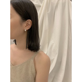 H1108-14 綠蛋白石珍珠（耳環）// 925純銀 韓國飾品