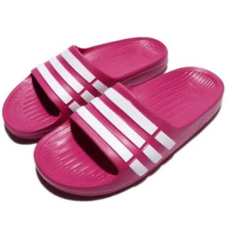 愛迪達 ADIDAS DURAMO SLIDE K 海灘鞋 拖鞋 輕量 防滑 防水 舒適 夏天必備 女鞋 童鞋 女童桃紅