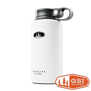 【GSI】Microlite TWIST 輕量不鏽鋼保溫瓶 1L 提環『白色』G67159