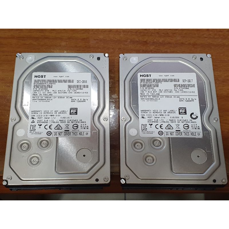 二手 HGST 3.5吋 NAS硬碟 4TB 6TB 7200轉 SATA3