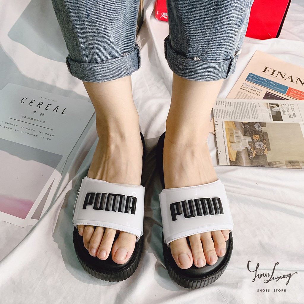 【Luxury】PUMA Platform Slide Fashion 拖鞋 厚底 黑 白 粉 紫 女鞋 韓國代購 正品