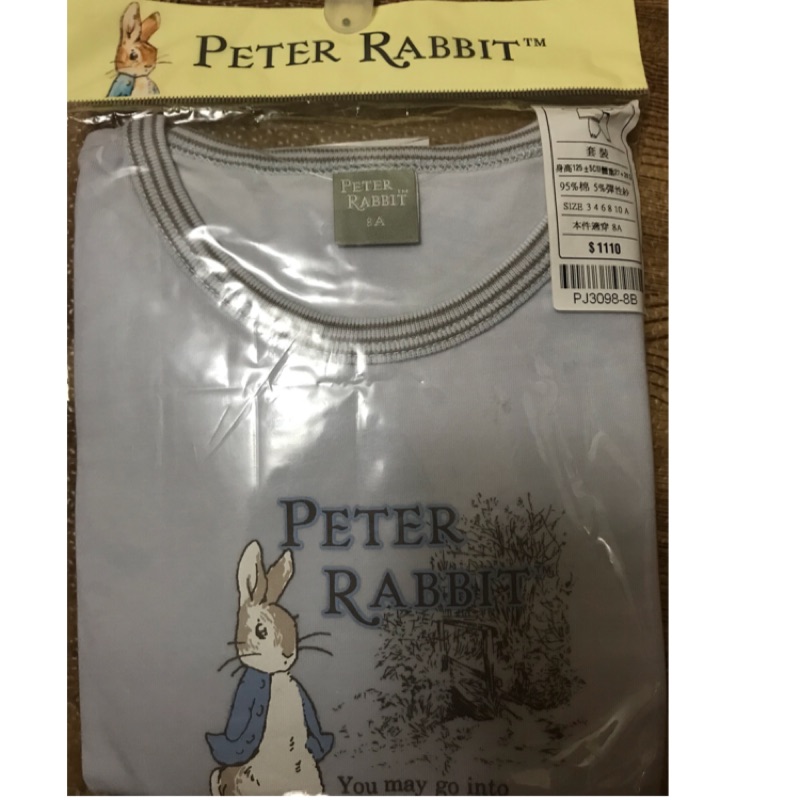 全新奇哥彼得兔Peter rabbit 透氣純棉 實穿薄長袖套裝 6歲 8歲