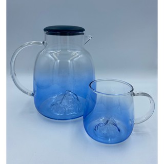 【Just Home】藍霧觀山耐熱壺 藍霧觀山耐熱杯 玻璃壺 玻璃杯 《享盈餐具》