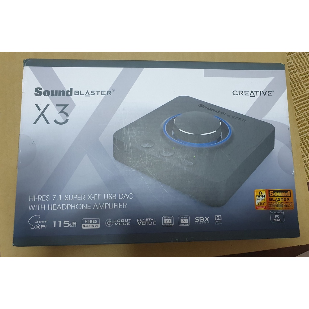 CREATIVE創新科技 Sound Blaster X3 Hi-Res 7.1聲道 USB外接式音效卡