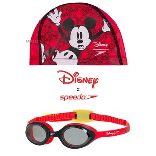 台灣現貨 speedo 兒童泳鏡 蛙鏡 兒童泳帽 迪士尼聯名 DISNEY 米奇MICKEY MOUSE 兒童防水泳帽