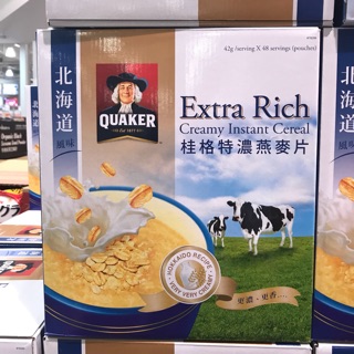 Costco好市多 QUAKER 桂格北海道風味特濃燕麥片 42gx48包入 oatmeal