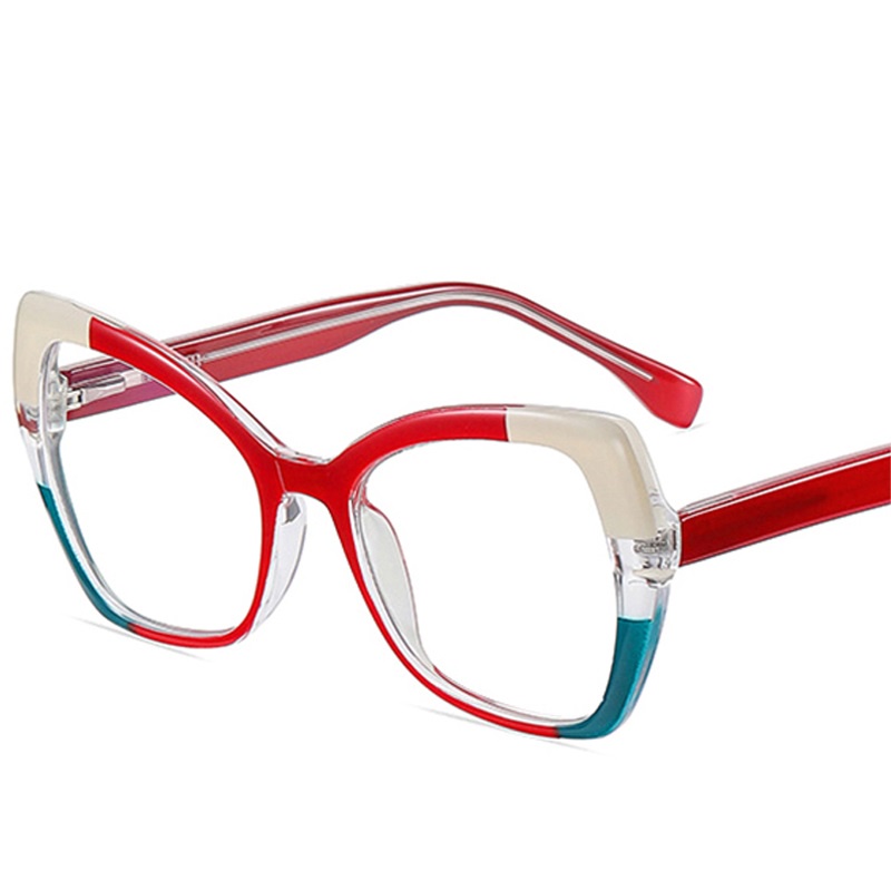 復古 TR90 貓眼女士眼鏡框透明防藍光男士光學彈簧鉸鏈彩色眼鏡框