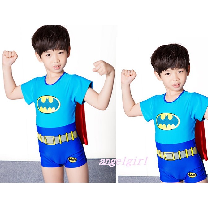 韓國泡溫泉兒童泳衣/蝙蝠俠造型服/衝浪連身小孩兒童泳