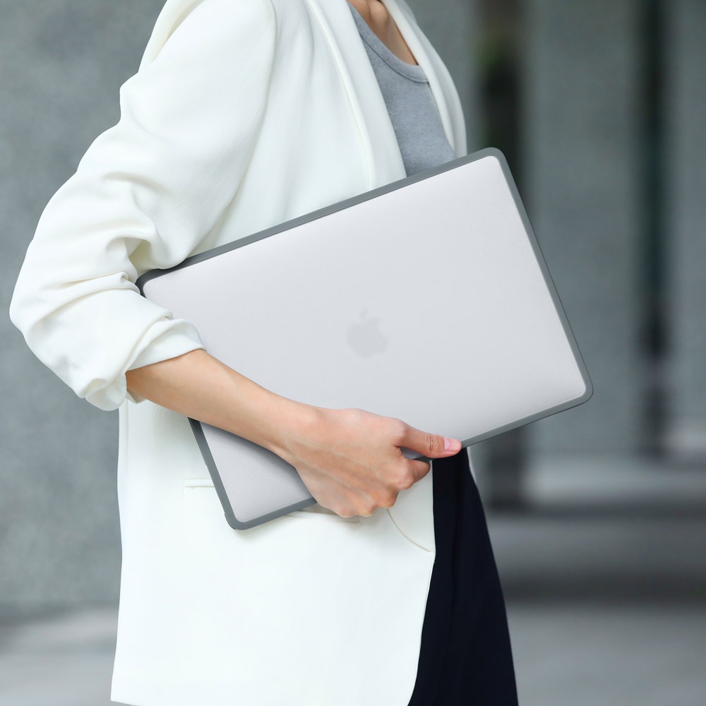 UNIQ Venture 360 度全包 2022 MacBook Pro 13吋 M2款 防刮電腦保護殼, 灰邊