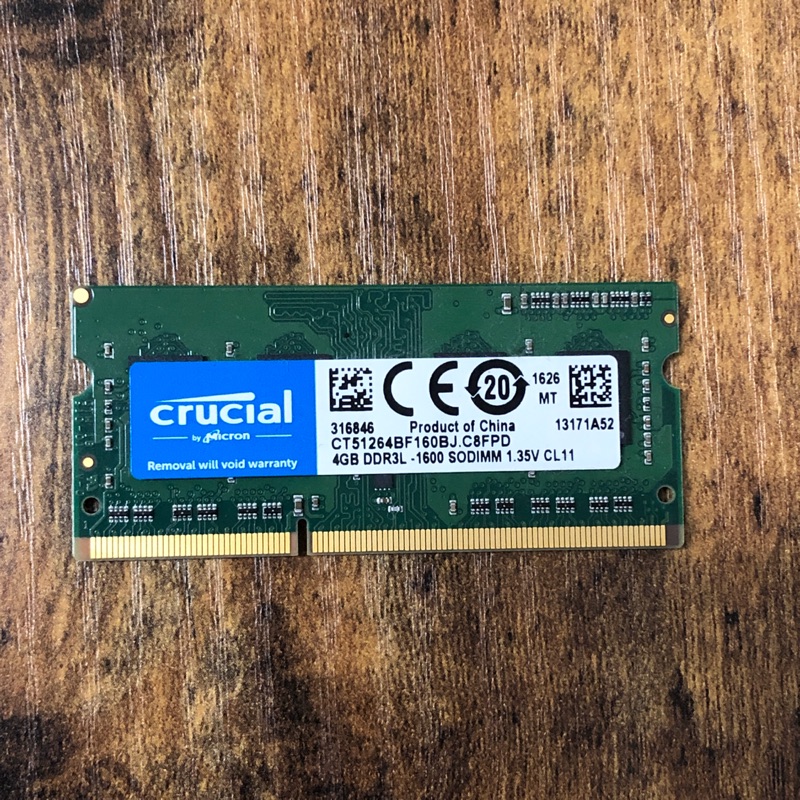 美光 DDR3L 1600 4GB