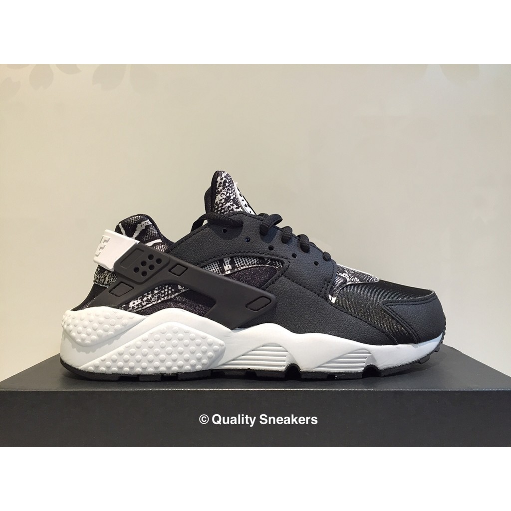 Quality Sneakers - Nike Air Huarache Run 黑武士 黑蛇 黑白 蛇紋 女段