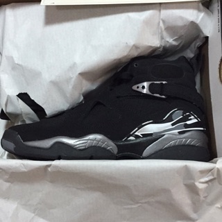 Nike jordan 8 GS 女鞋 黑銀