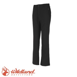 【Wildland 荒野 女款 SOFTSHELL保暖長褲 黑色】W2309/保暖長褲/保暖褲/軟殼長褲/秋冬/悠遊山水