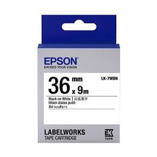 EPSON C53S657401 LK-7WBN一般系列白底黑字標籤帶(寬度36mm)