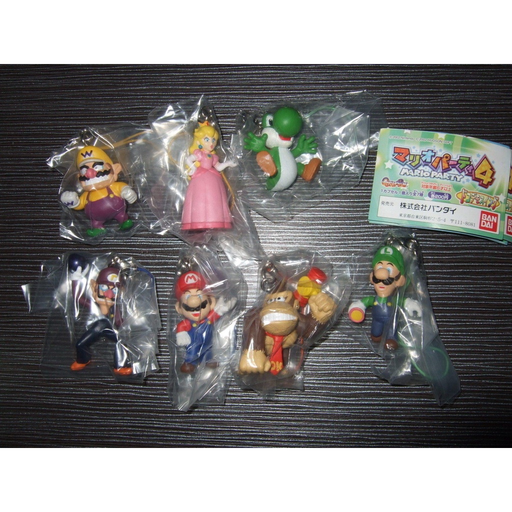 轉蛋 BANDAI Mario Party 4 瑪利歐派對吊飾公仔人偶全7種