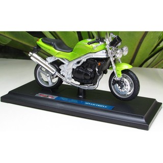 【凱旋摩托車模型】Triumph Speed Triple 綠色 重型機車模型 Maisto 美馳圖 1/18精品車模