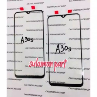 LAYAR SAMSUNG A30S LCD 玻璃 ORYGINSL LCD 螢幕前玻璃