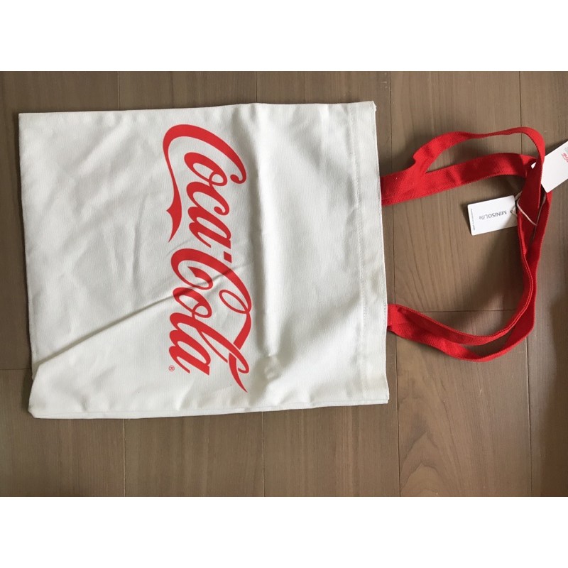 全新現貨🎉快速發貨🎊MINISO🌷可口可樂簡約字母購物袋