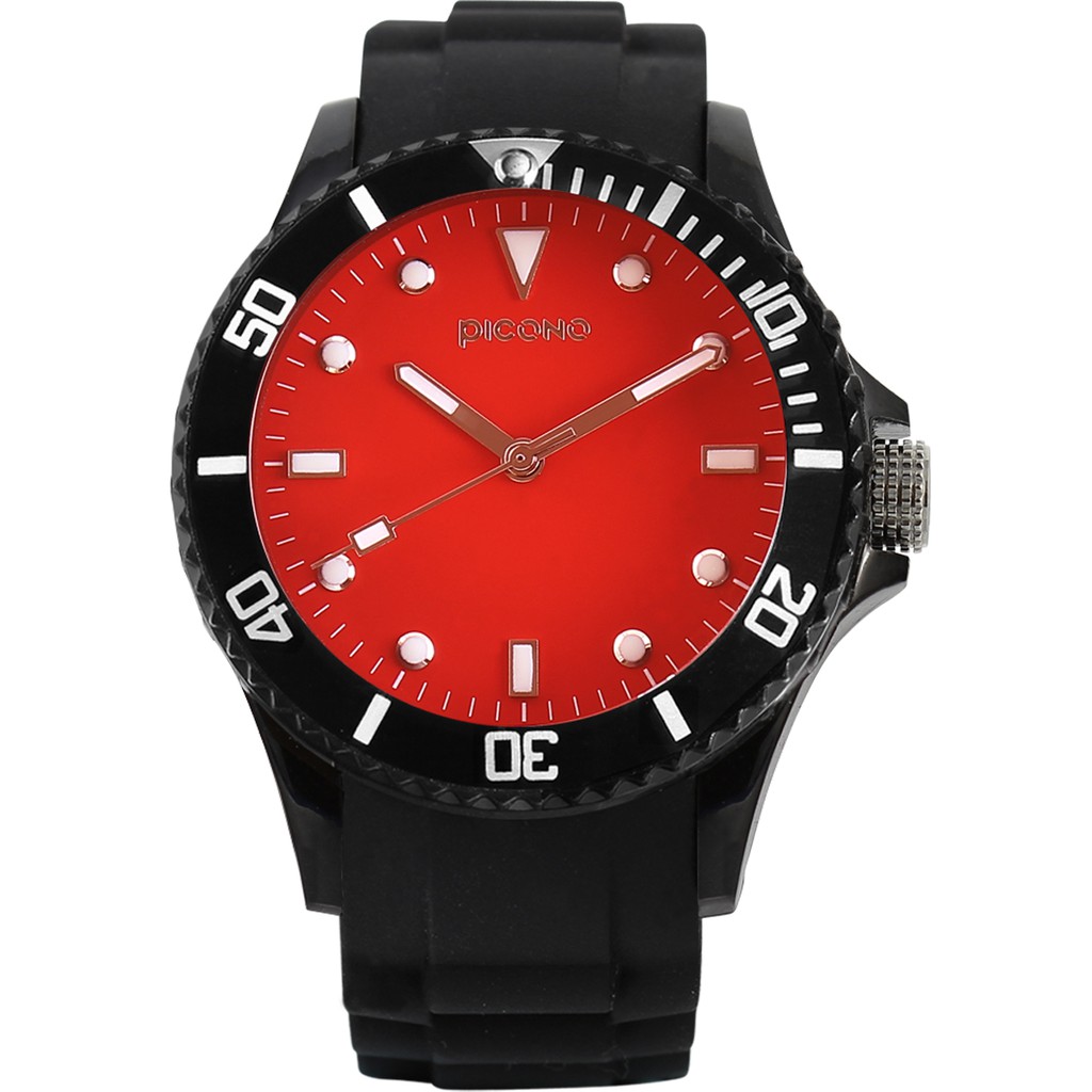 【PICONO】繽紛經典系列運動黑色手錶中性錶 / BA-TR-03