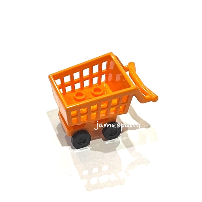 【台中翔智積木】LEGO 樂高 城市系列 60347 橘色 購物車 推車