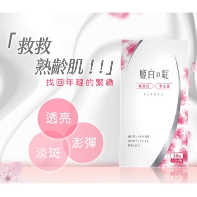 小咪美妝 Ivenor日本櫻花姬白錠姬白碇肌白錠新肌白碇30粒 盒日南姬白碇日南製藥姬白碇