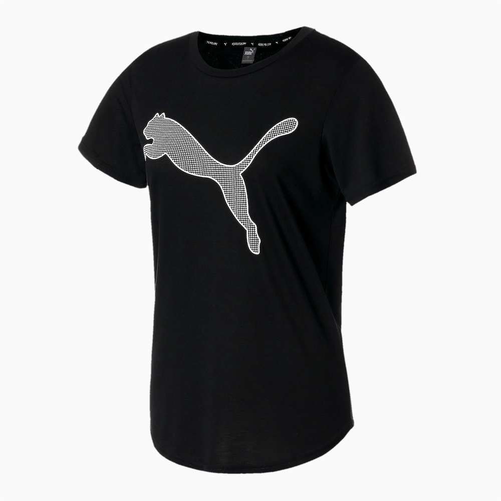 PUMA 基本系列Evostripe短袖T恤(F) 女短袖上衣 58524601 黑