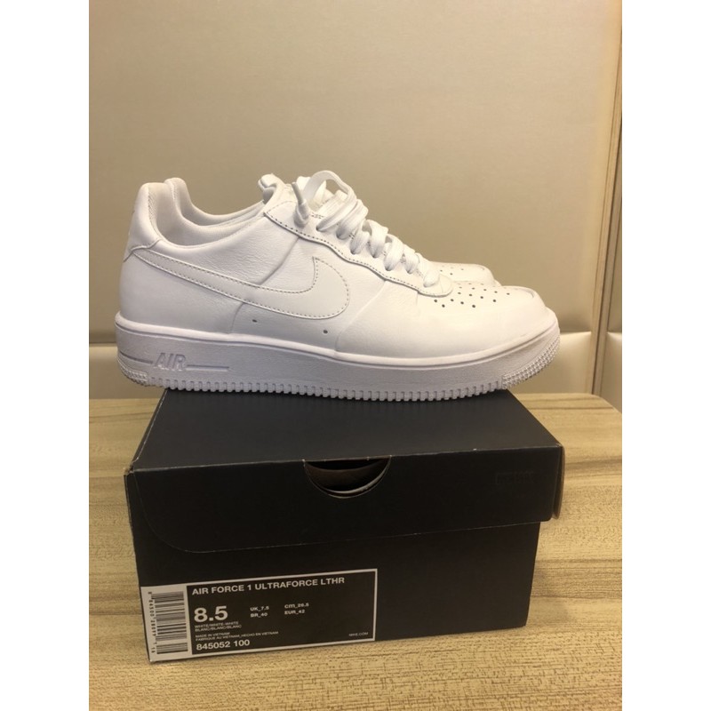 NIKE AIR FORCE 1 ULTRAFORCE LTHR 全白 男 US 8.5