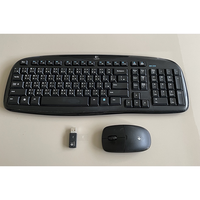 logitech 羅技 MK250 無線鍵盤滑鼠組 附接收器