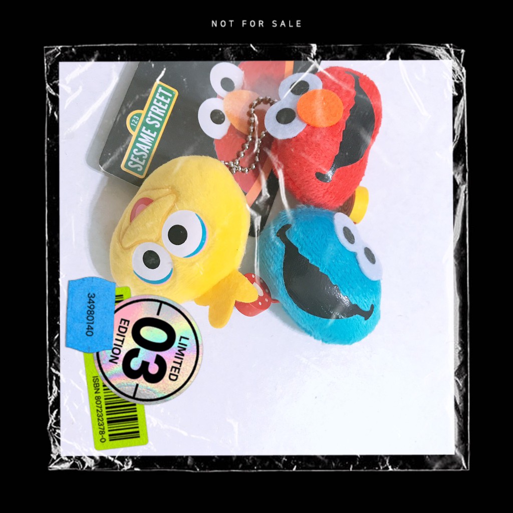 筑筑大百貨madge0521 (小吊飾8) Sesame Street 大鳥 艾蒙 高華 芝麻街三合一 生日禮物交換禮物