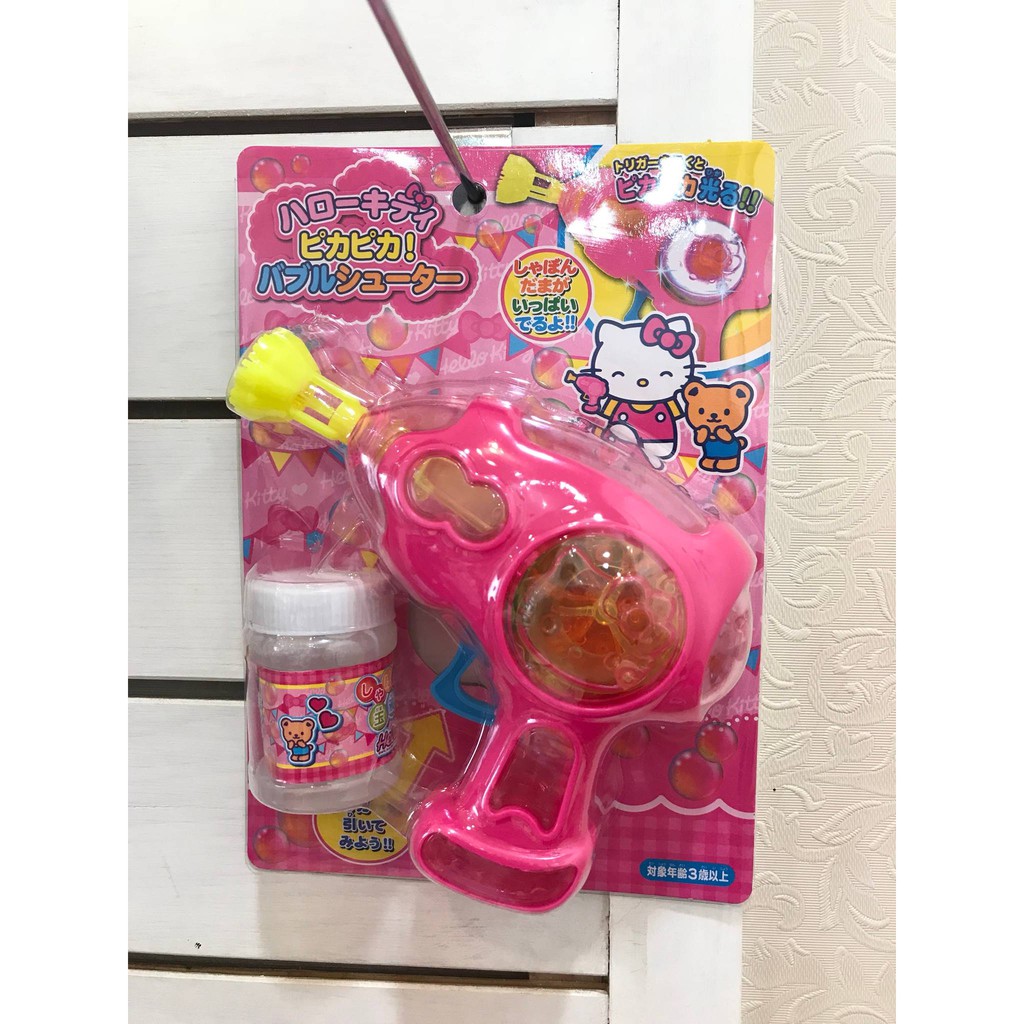 日本帶回KITTY電動吹泡泡玩具機