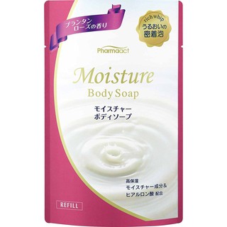 日本Kumano 熊野 PHARMAACT 保濕沐浴乳 玫瑰香氣 補充包400ml